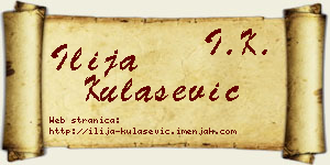 Ilija Kulašević vizit kartica